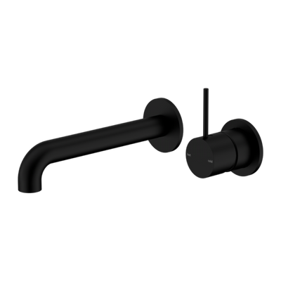 Nero Mecca Wall Basin/Bath Mixer Handle Up Matte Black