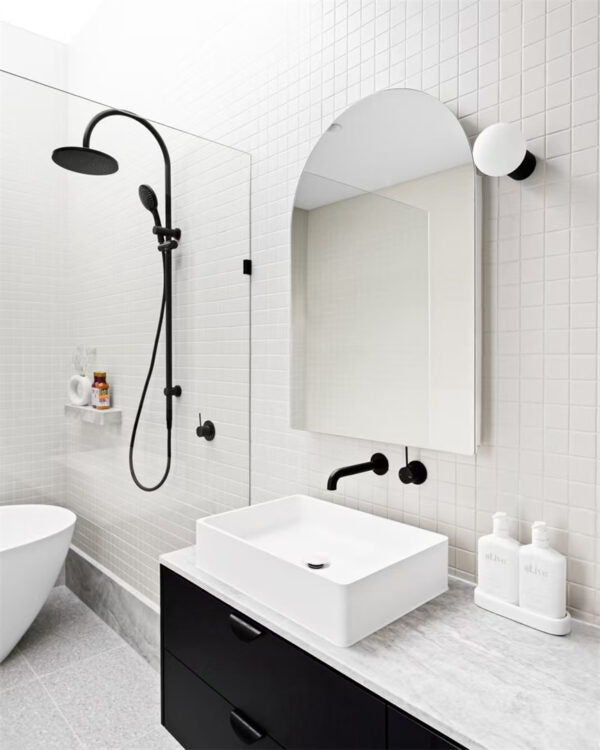 Nero Mecca Wall Basin/Bath Mixer Handle Up Matte Black