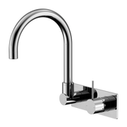 Nero Wall Basin/Bath Swivel Spout Handle Up Chrome