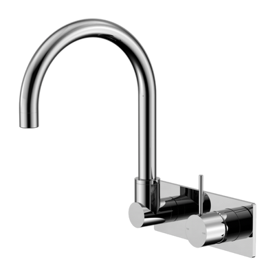 Nero Wall Basin/Bath Swivel Spout Handle Up Chrome