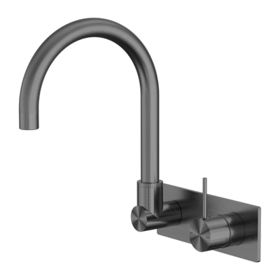 Nero Wall Basin/Bath Swivel Spout Handle Up Gun Metal