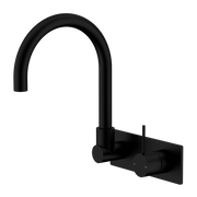 Nero Wall Basin/Bath Swivel Spout Handle Up Matte Black
