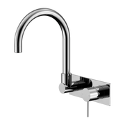 Nero Mecca Wall Basin/Bath Mixer Swivel Spout Handle Down Chrome