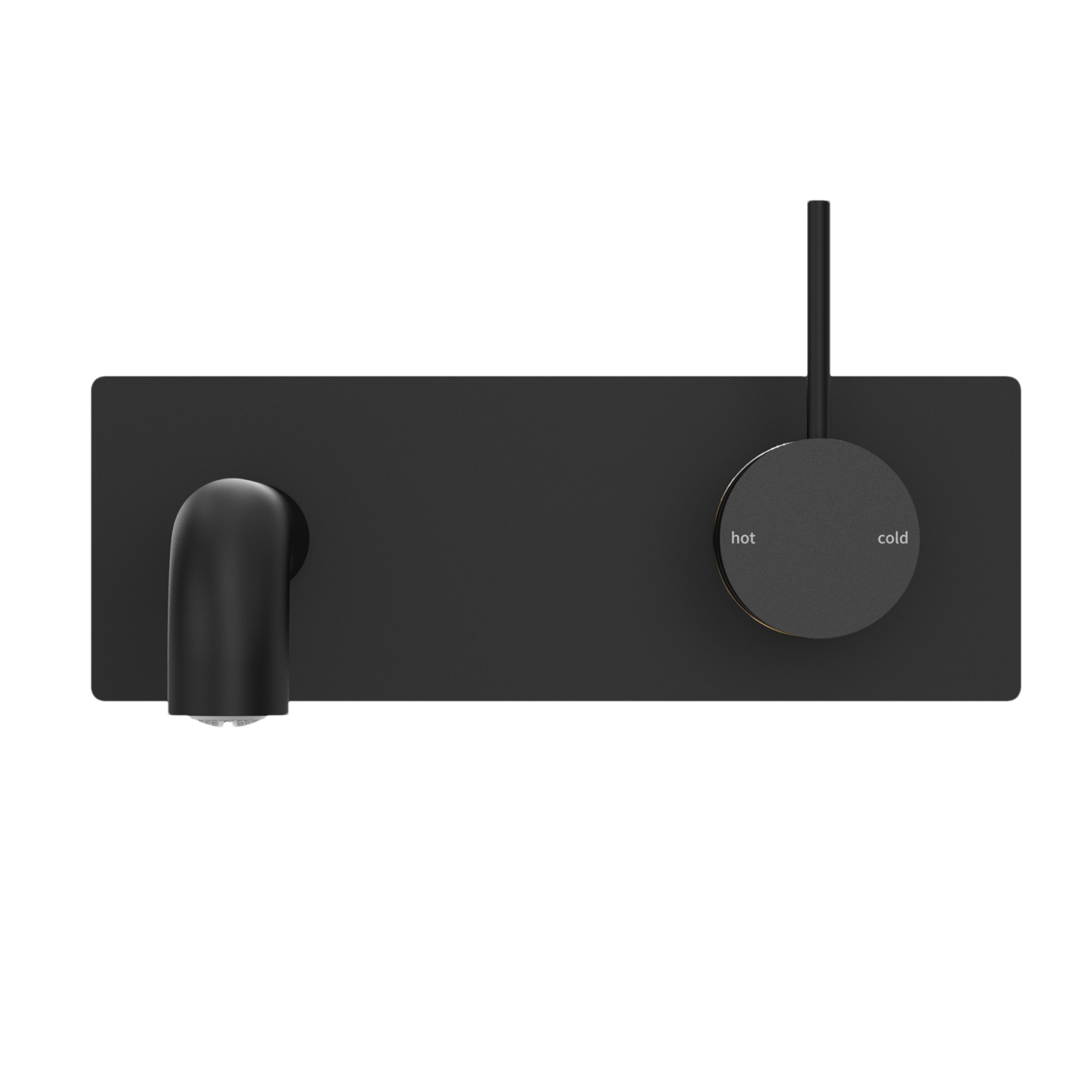 Nero Mecca Wall Basin/Bath Mixer Handle Up Matte Black