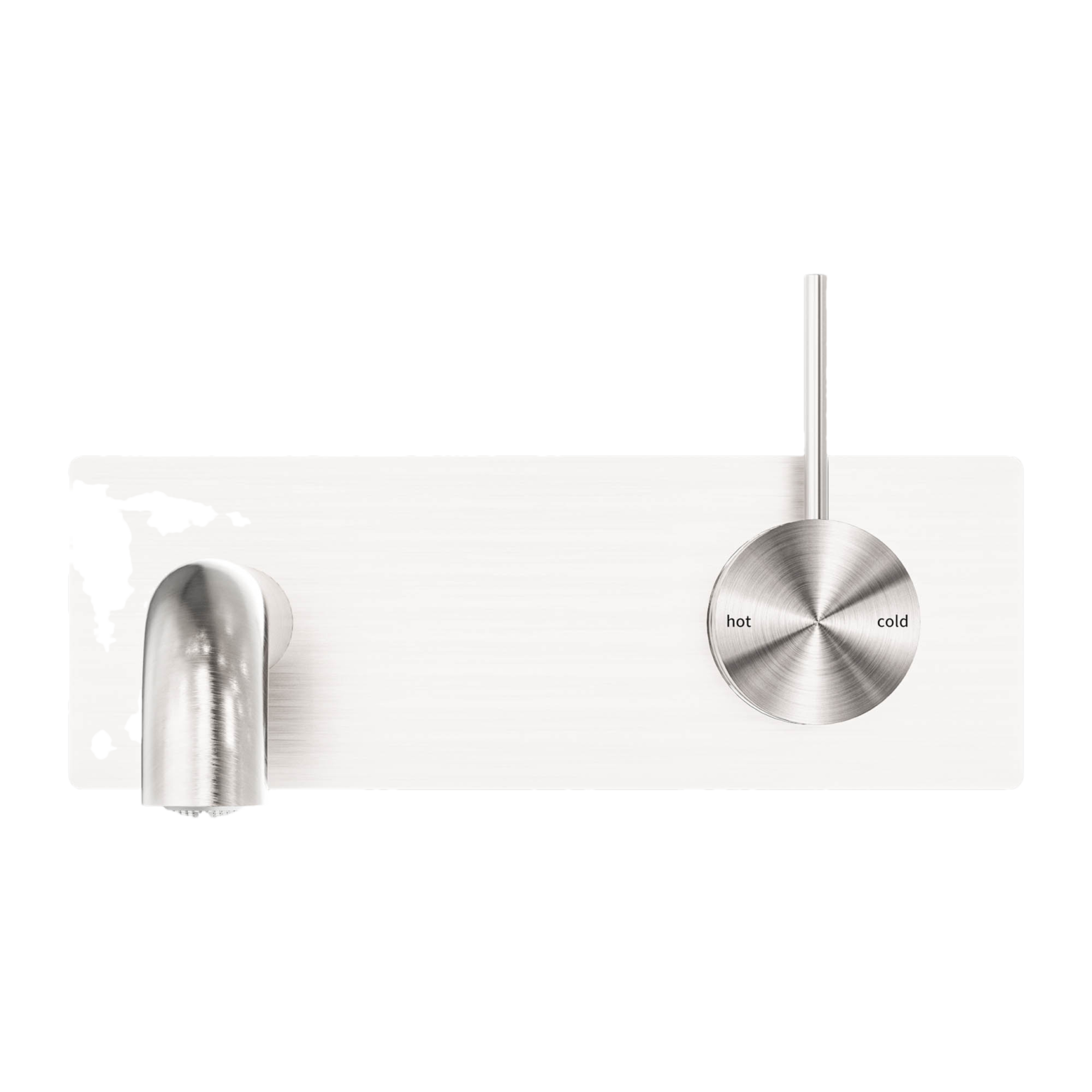 Nero Mecca Wall Basin/Bath Mixer Handle Up Brushed Nickel