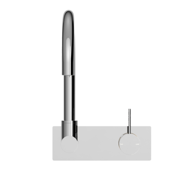 Nero Wall Basin/Bath Swivel Spout Handle Up Chrome