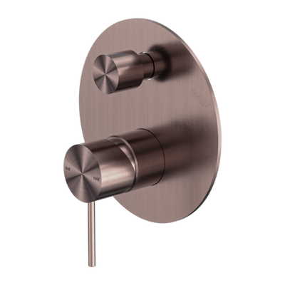 Nero Mecca Shower Mixer With Diverter Brushed Bronze