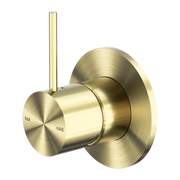 Nero Mecca Shower / Basin Mixer 80mm Plate Handle Up Brushed Gold