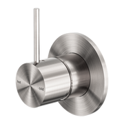 Nero Mecca Shower / Basin Mixer 80mm Plate Handle Up Brushed Nickel