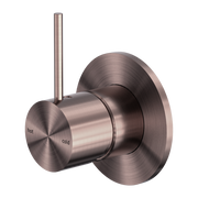 Nero Mecca Shower / Basin Mixer 80mm Plate Handle Up Brushed Bronze