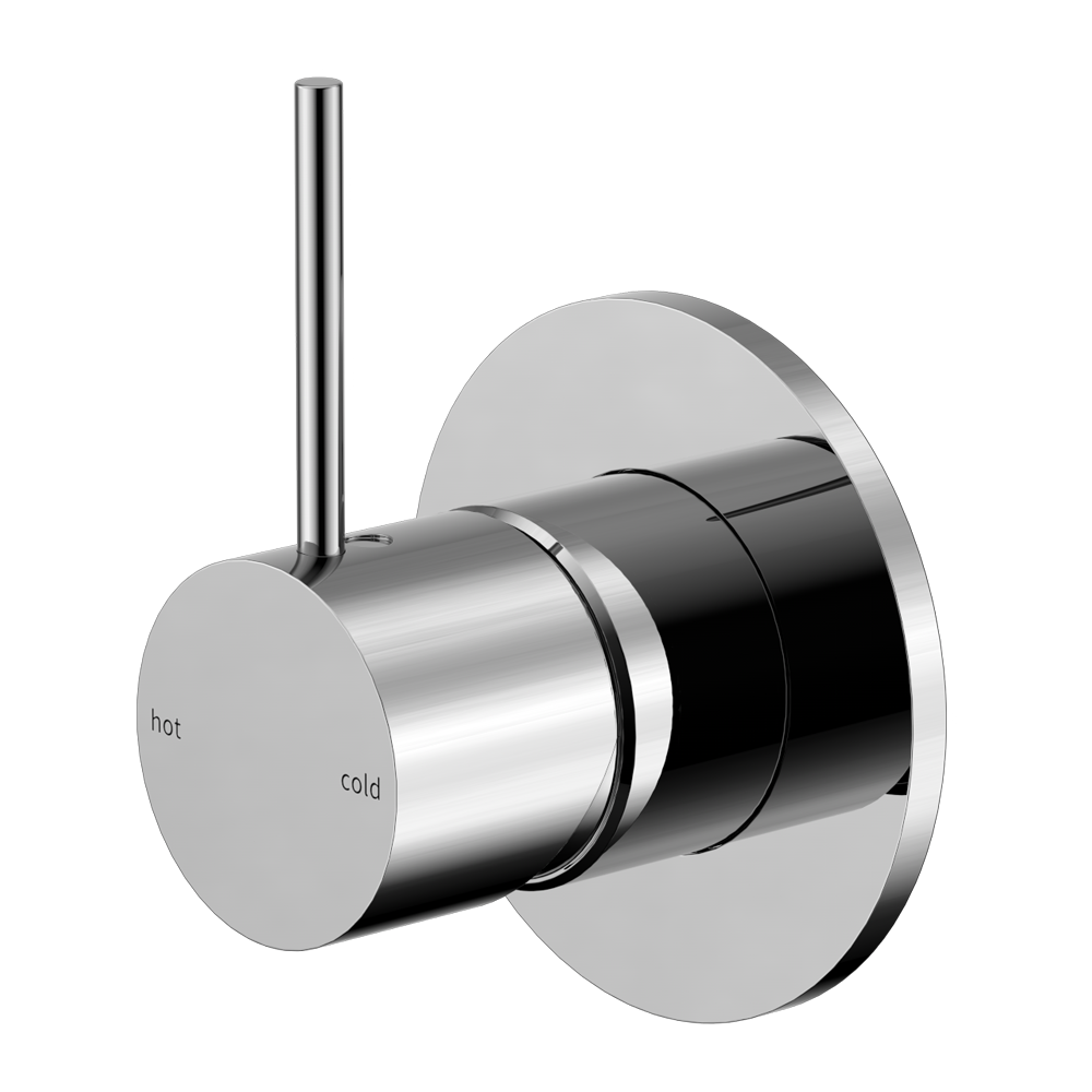 Nero Mecca Shower / Basin Mixer 80mm Plate Handle Up Chrome