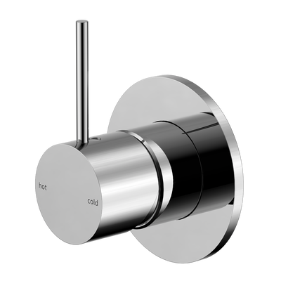 Nero Mecca Shower / Basin Mixer 80mm Plate Handle Up Chrome