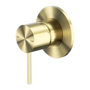 Nero Mecca Shower / Basin Wall Mixer 80mm Plate Brushed Gold