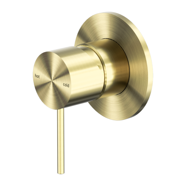 Nero Mecca Shower / Basin Wall Mixer 80mm Plate Brushed Gold
