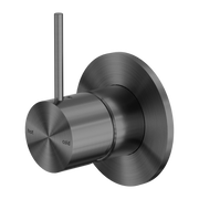 Nero Mecca Shower / Basin Mixer 80mm Plate Handle Up Gun Metal