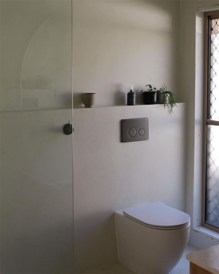 Nero Mecca Shower / Basin Mixer 80mm Plate Handle Up Gun Metal