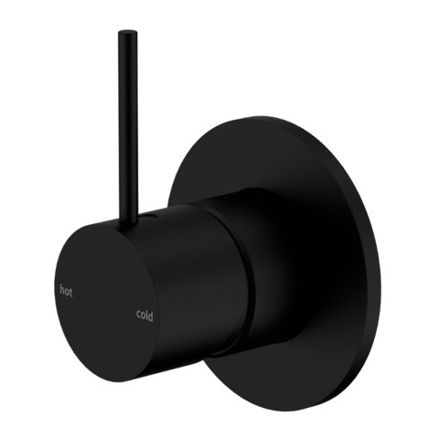 Nero Mecca Shower / Basin Mixer 80mm Plate Handle Up Matte Black