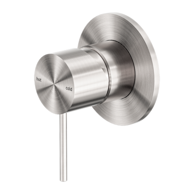 Nero Mecca Shower / Basin Wall Mixer 80mm Plate Brushed Nickel