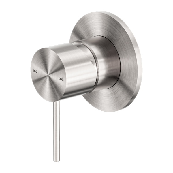 Nero Mecca Shower / Basin Wall Mixer 80mm Plate Brushed Nickel