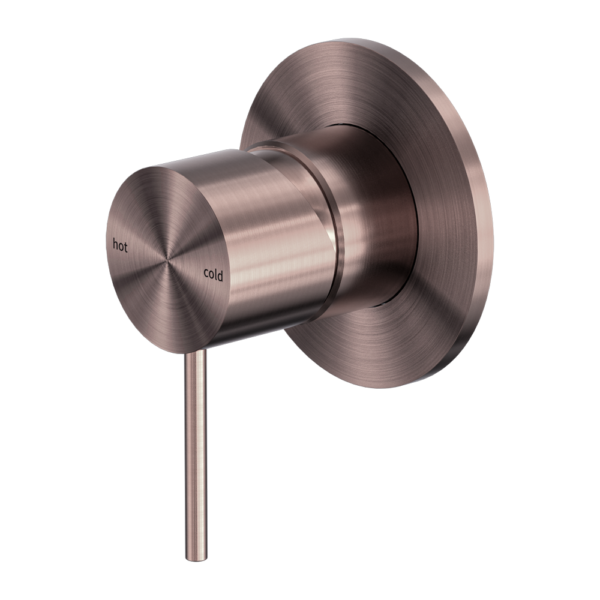 Nero Mecca Shower / Basin Wall Mixer 80mm Plate Brushed Bronze