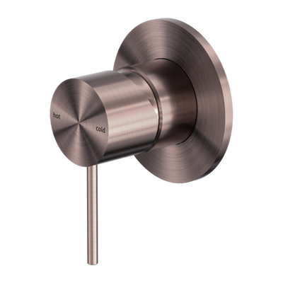 Nero Mecca Shower / Basin Wall Mixer 80mm Plate Brushed Bronze