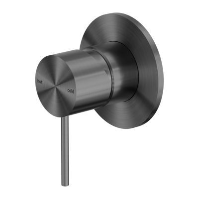 Nero Mecca Shower / Basin Wall Mixer 80mm Plate Gun Metal