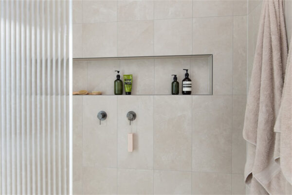 Nero Mecca Shower / Basin Wall Mixer 80mm Plate Gun Metal