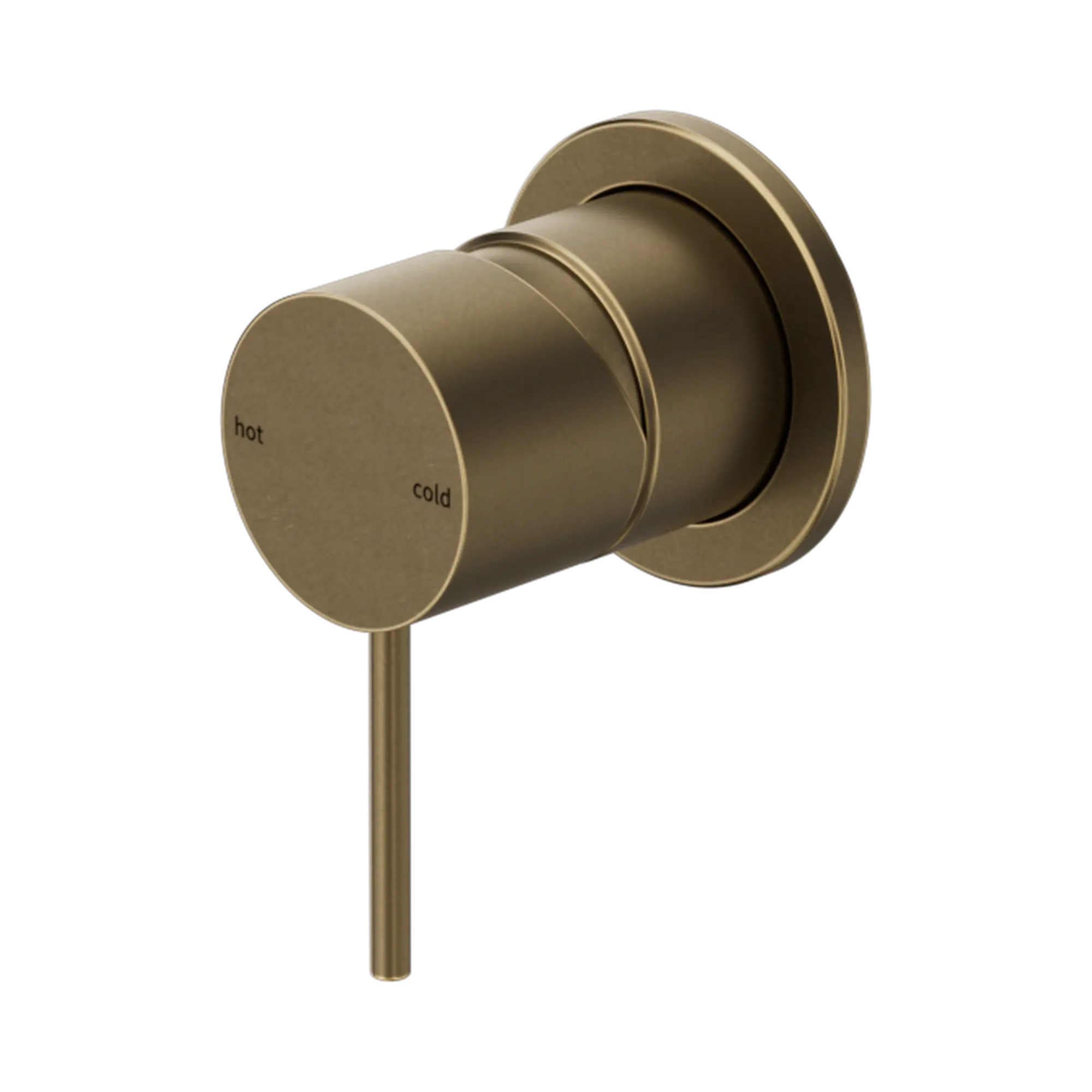 Nero Mecca Shower Mixer 60mm Plate Tumbled Antique Brass