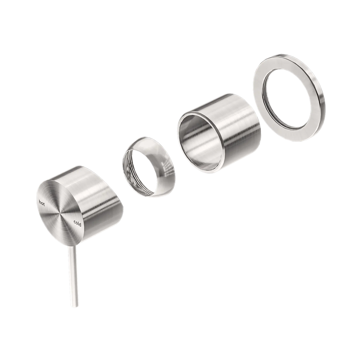 Mecca Shower Mixer 60mm Plate Trim Kit Only Brushed Nickel