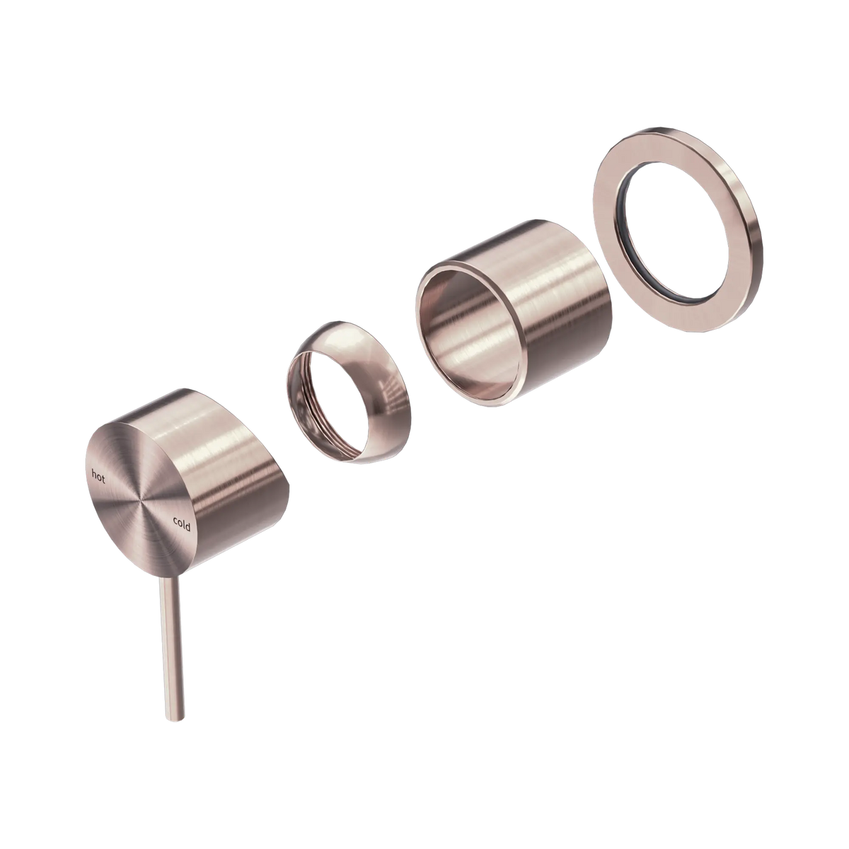 Mecca Shower Mixer 60mm Plate Trim Kit Only Brushed Bronze