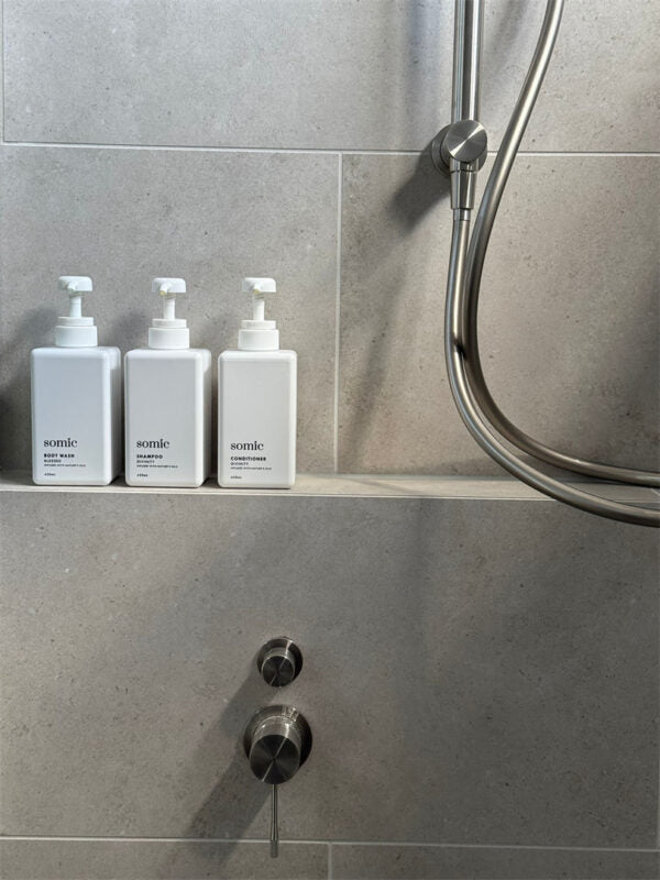 Nero Mecca Shower Mixer With Diverter Sperate Back Plate Brushed Nickel