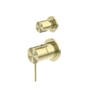 Nero Mecca Shower Mixer With Diverter Sperate Back Plate Brushed Gold