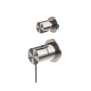 Nero Mecca Shower Mixer With Diverter Sperate Back Plate Brushed Nickel