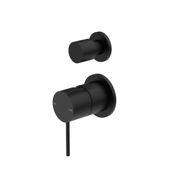 Nero Mecca Shower Mixer With Diverter Sperate Back Plate Matte Black