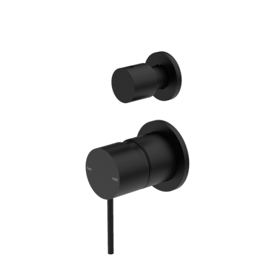 Nero Mecca Shower Mixer With Diverter Sperate Back Plate Matte Black