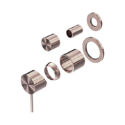 Mecca Shower Mixer With Diverter Separate Back Plate Trim Kit Only Brushed Bronze