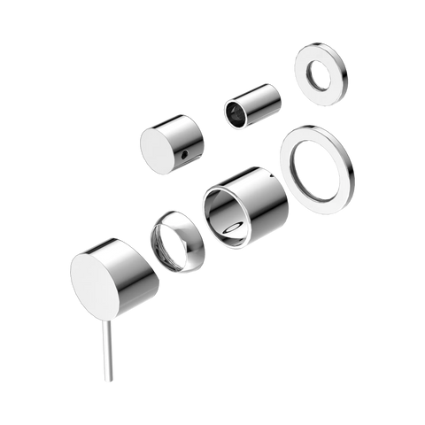Nero Mecca Shower Mixer With Diverter Separate Back Plate Trim Kit Only Chrome