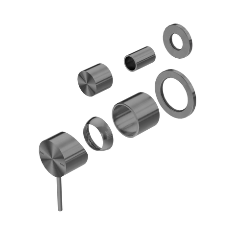 Nero Mecca Shower Mixer With Diverter Separate Back Plate Trim Kit Only Gun Metal