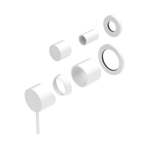 Nero Mecca Shower Mixer With Diverter Separate Back Plate Trim Kit Only Matte White