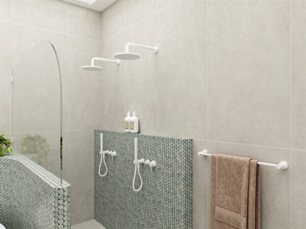 Nero Mecca Shower Mixer With Diverter System Matte White