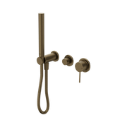 Nero Mecca Shower Mixer Diverter System Separate Back Plate II Tumbled Antique Brass