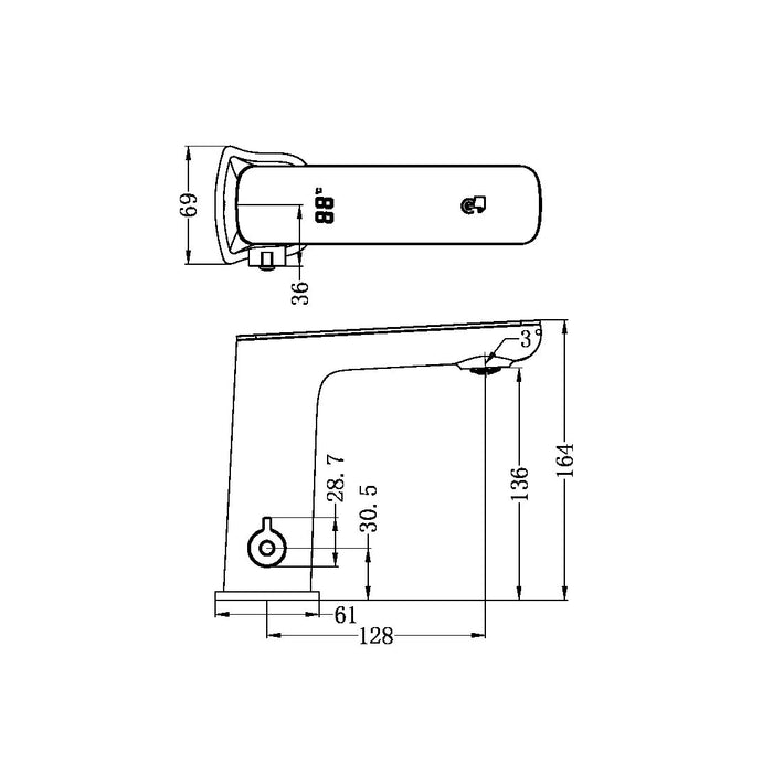 Claudia Sensor Mixer Brushed Bronze