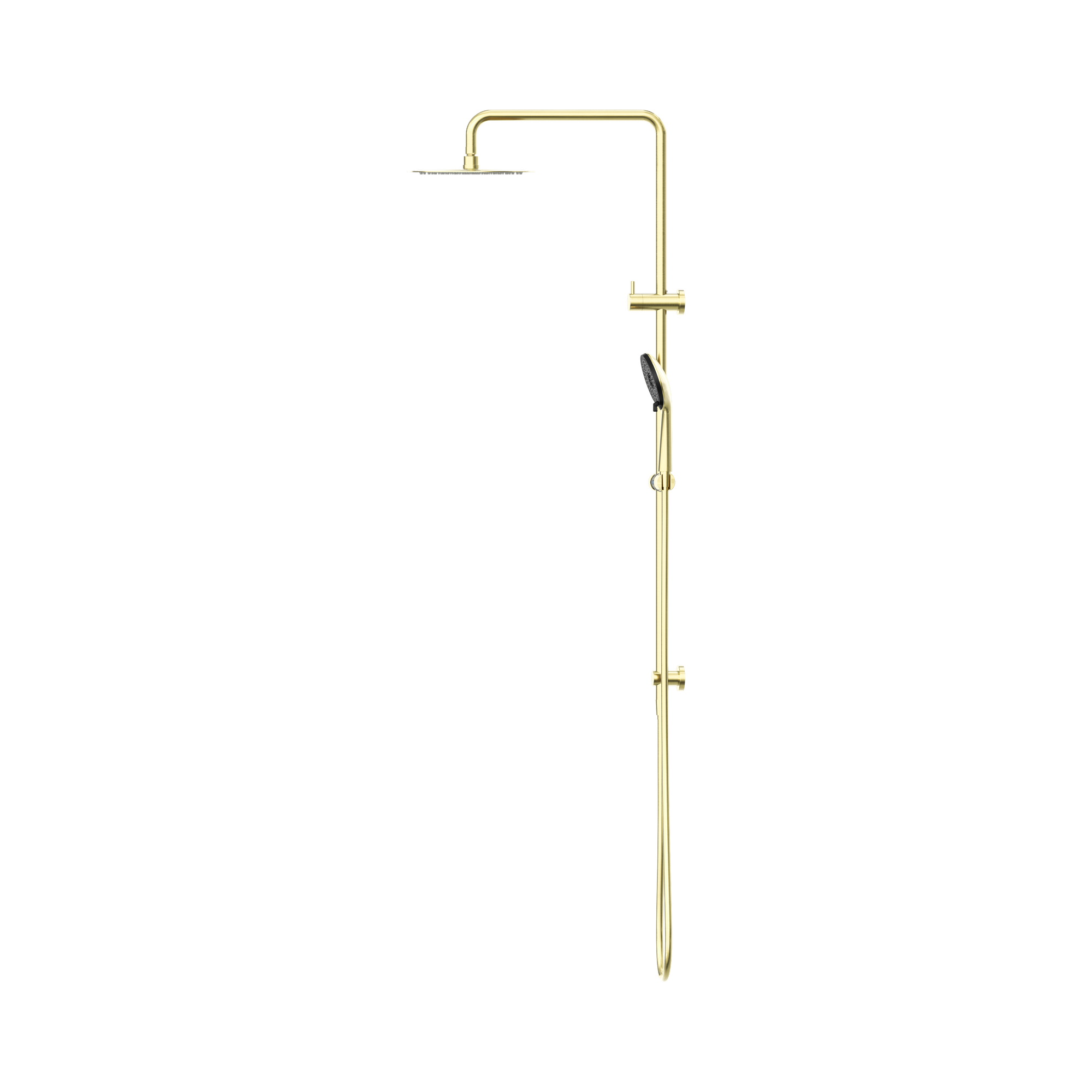 Nero Round Project Twin Shower Brushed Gold