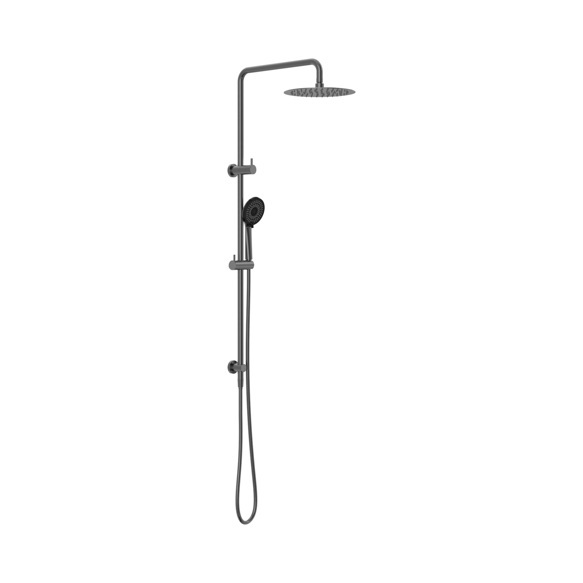 Nero Round Project Twin Shower Gun Metal