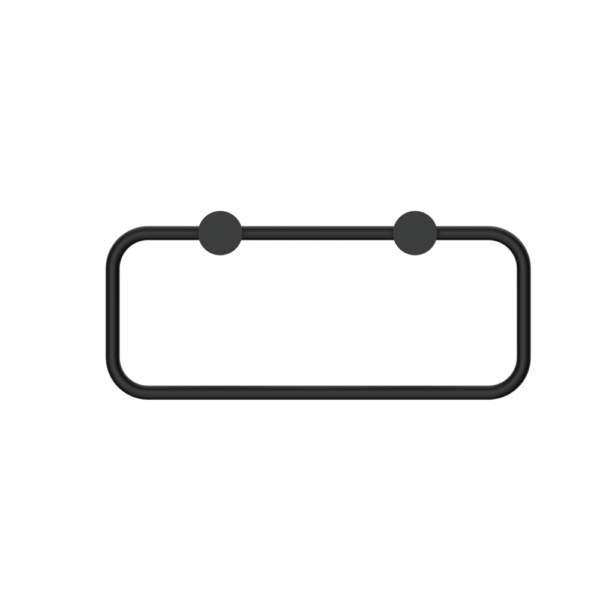 Nero Mecca Towel Ring Matte Black