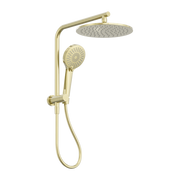 Nero Mecca 2 in 1 Twin Shower Brushed Gold
