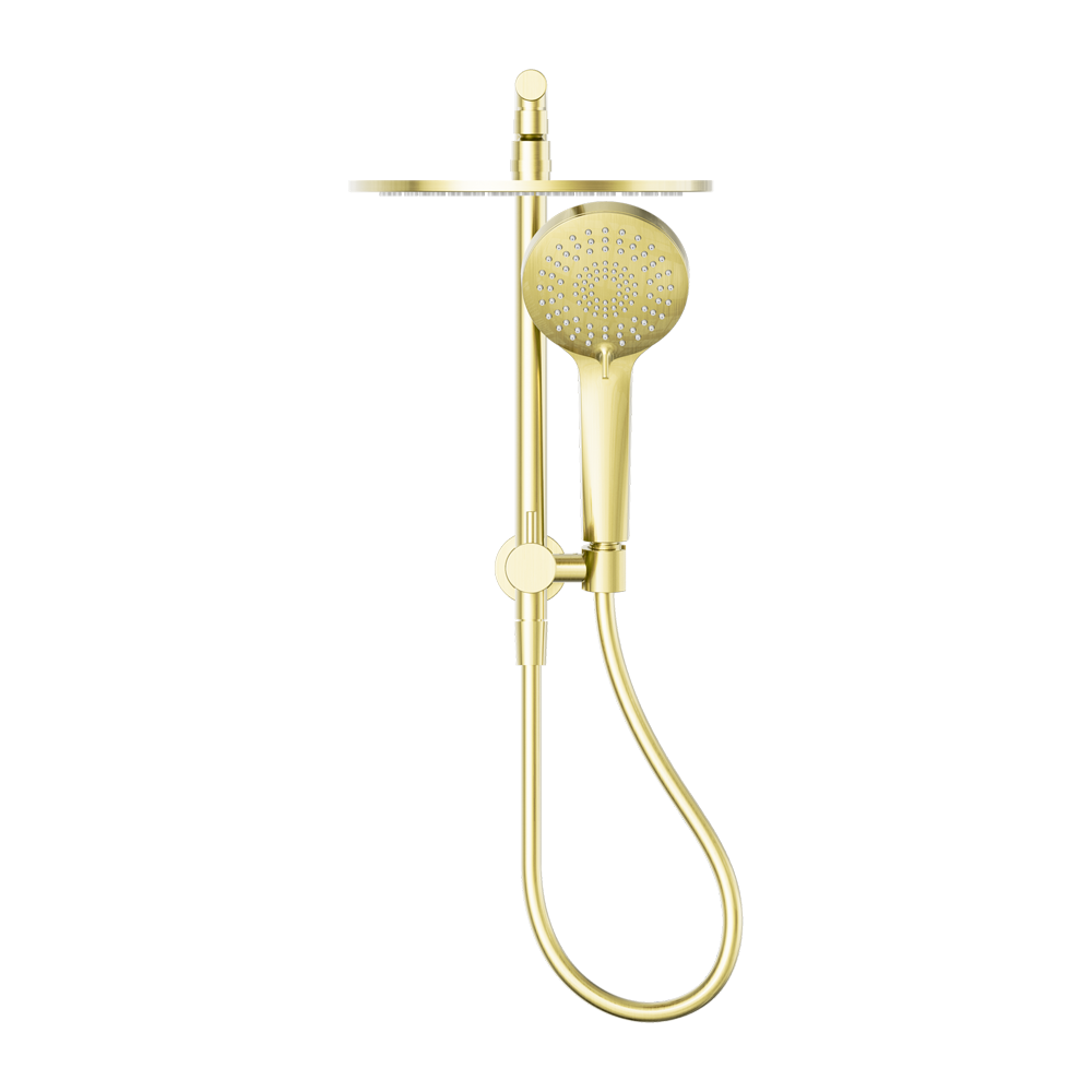Nero Mecca 2 in 1 Twin Shower Brushed Gold