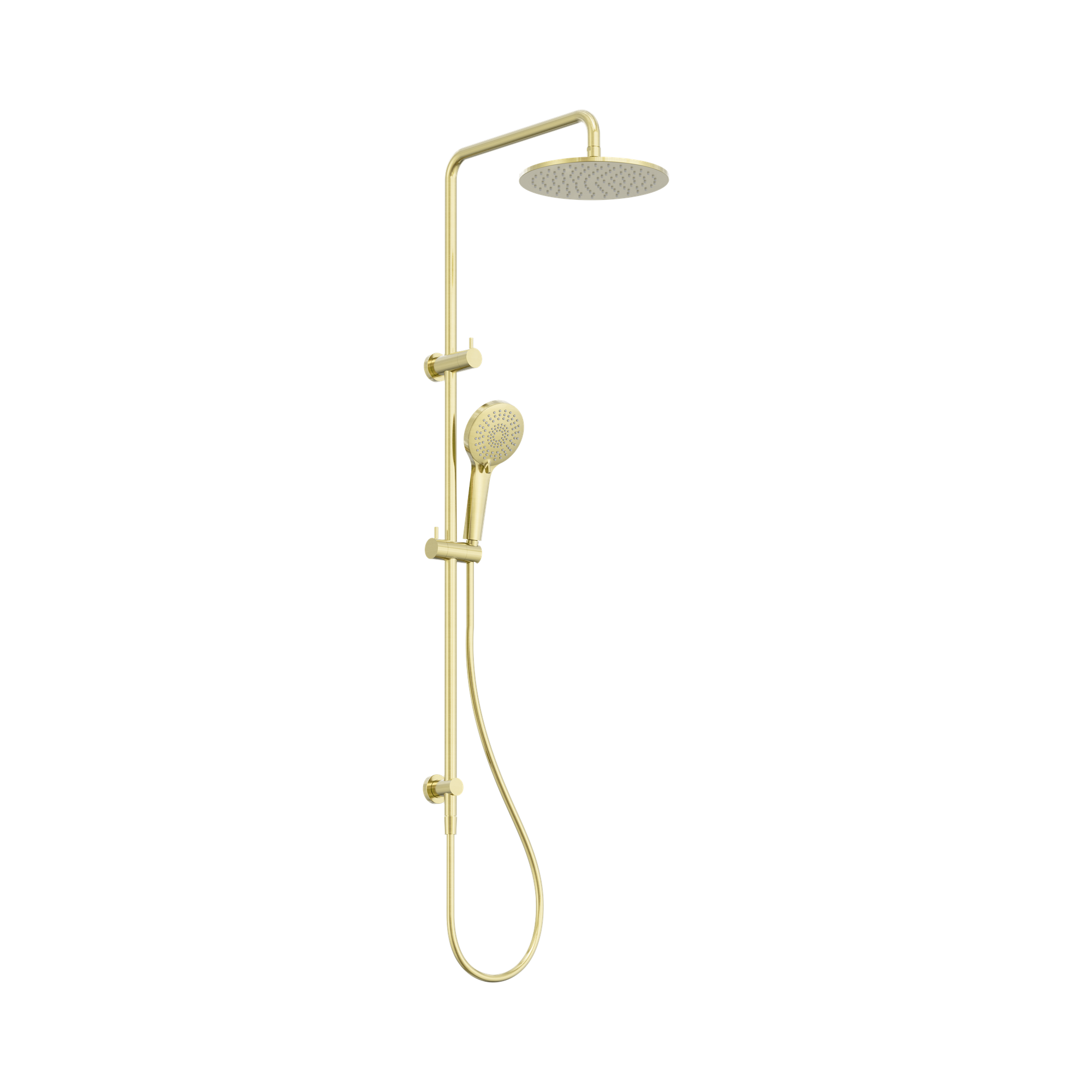 Nero Round Twin Shower Brushed Gold