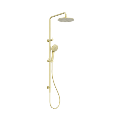 Nero Round Twin Shower Brushed Gold