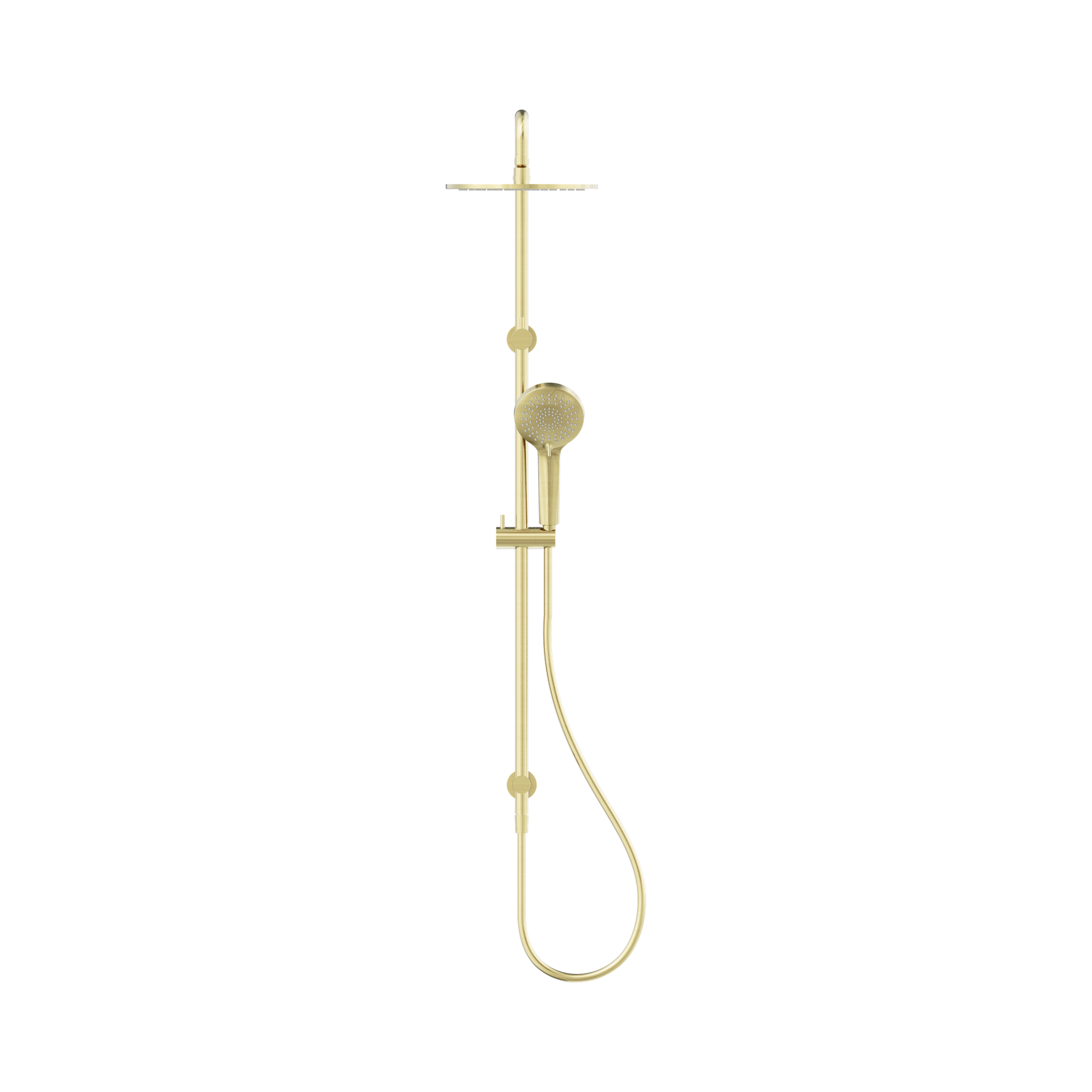 Nero Round Twin Shower Brushed Gold